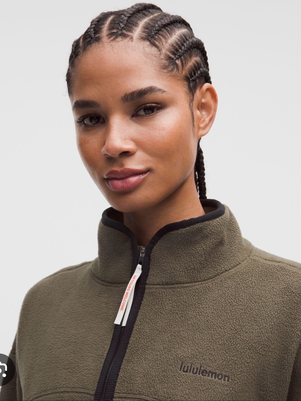 lululemon Athletica Olive Green Teddy Fleece Jacket